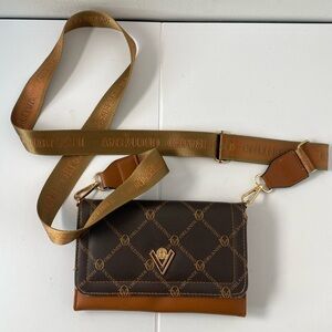 Valentino Orlandi Brown and Tan Crossbody Bag